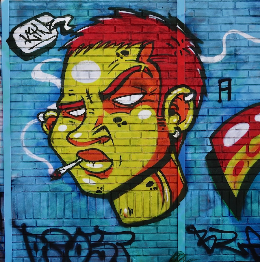 straatkunst-roodhaarroker - 1